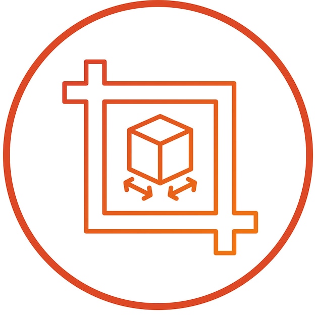 Vectorontwerp Crop Icon Style