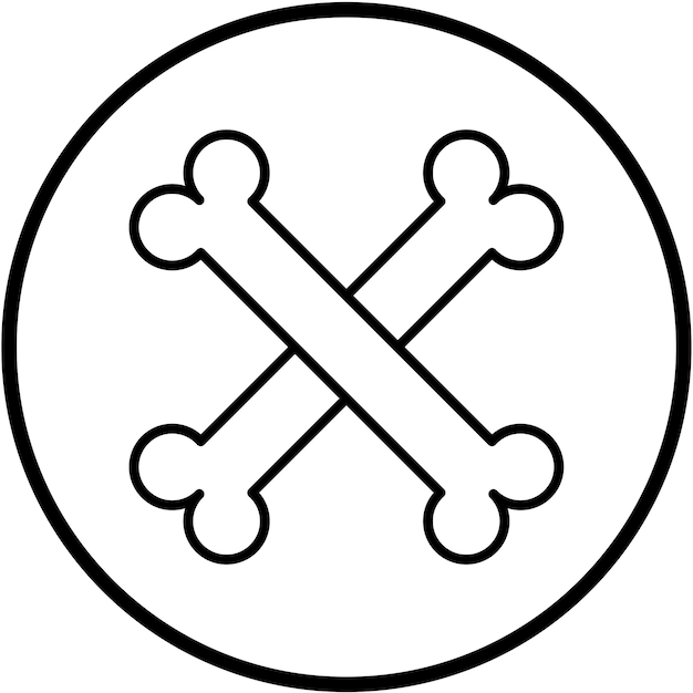 Vectorontwerp Crossbones Icon Style