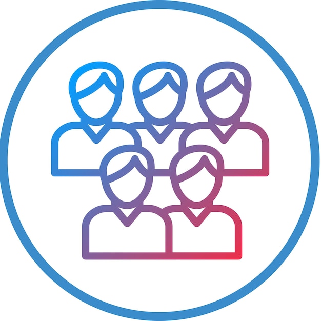 Vectorontwerp Crowd Icon Style