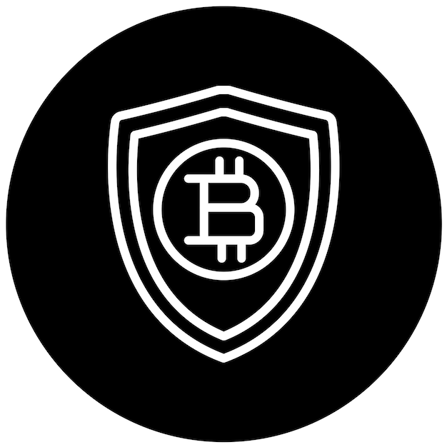 Vectorontwerp Crypto Defender Icon Stijl