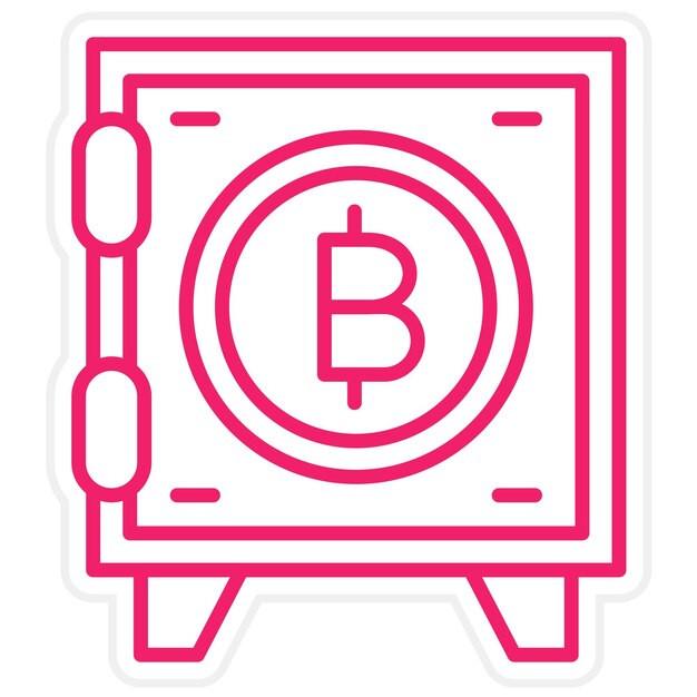 Vectorontwerp Crypto Vault Icon Stijl