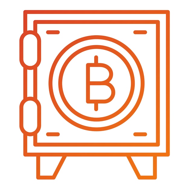 Vectorontwerp Crypto Vault Icon Stijl