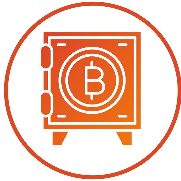 Vectorontwerp Crypto Vault Icon Stijl
