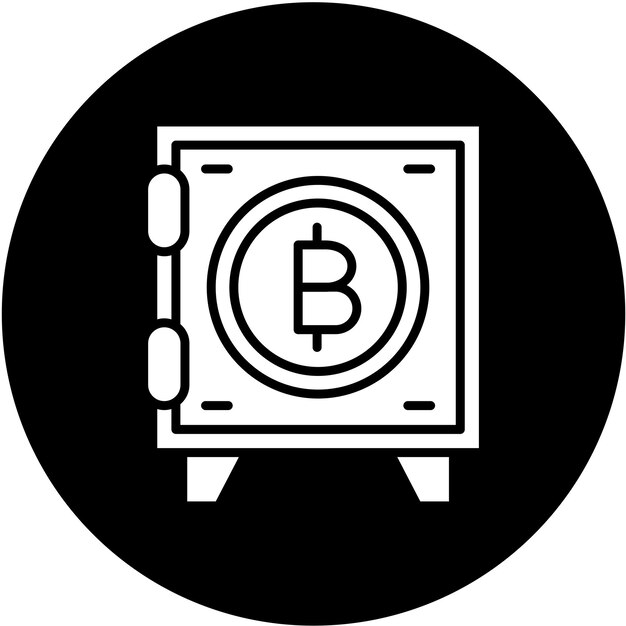 Vectorontwerp Crypto Vault Icon Stijl