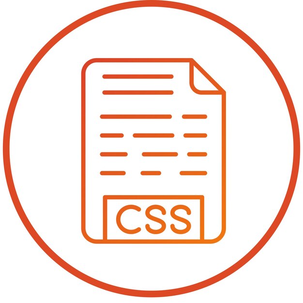 Vectorontwerp CSS-bestand icoon stijl