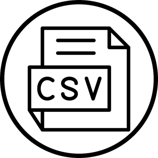 Vector vectorontwerp csv icon style