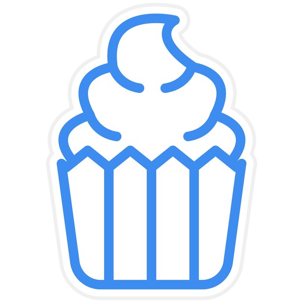 Vectorontwerp Cupcake Icon Stijl