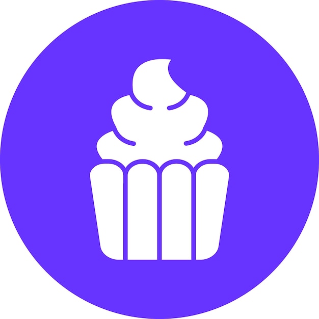 Vectorontwerp Cupcake Icon Stijl