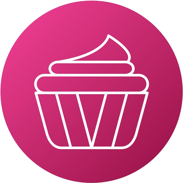 Vectorontwerp cupcake icon stijl