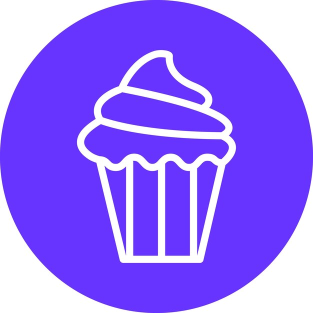 Vectorontwerp Cupcakes Icon Style