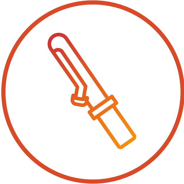 Vectorontwerp Curling ijzer Icon Style