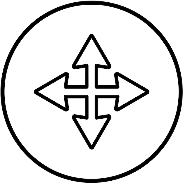 Vectorontwerp Cursor Move Icon Style