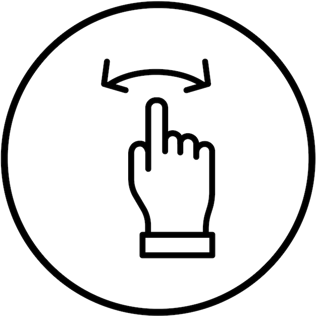 Vectorontwerp Cursor Swipe Icon Style
