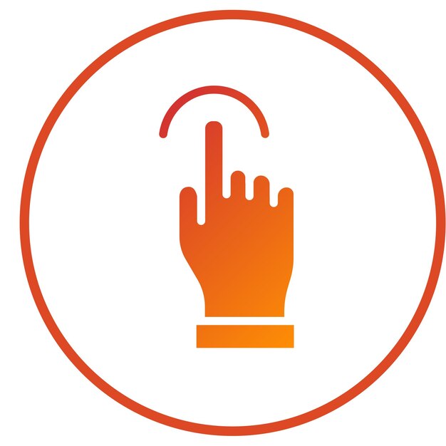Vectorontwerp Cursor Tapping Icon Style