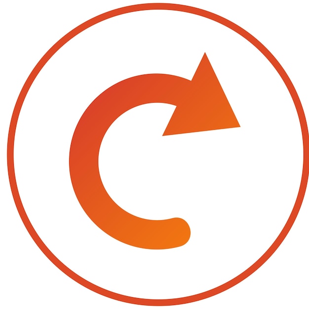 Vectorontwerp Curved Right Icon Style