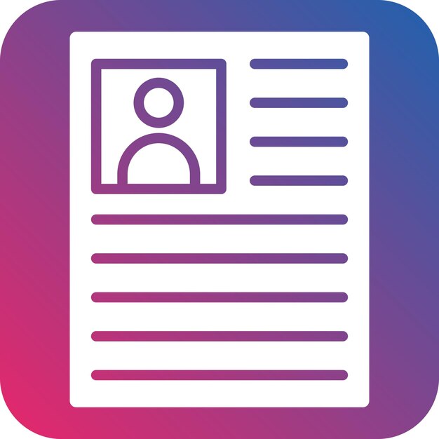 Vectorontwerp Cv Icon Style