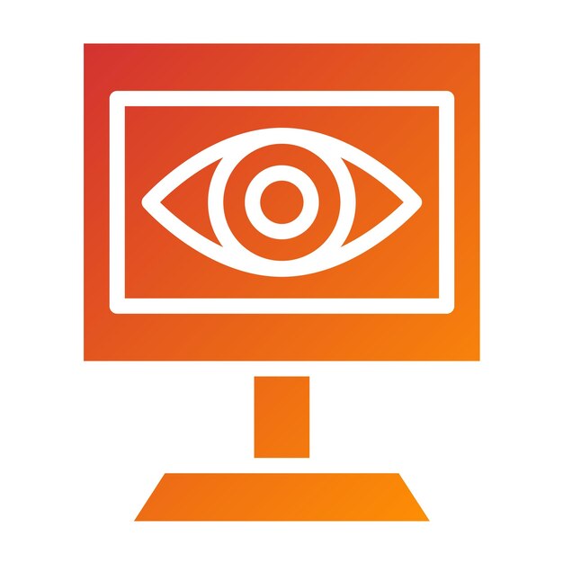 Vectorontwerp Cyber Event Monitoring Icon Style