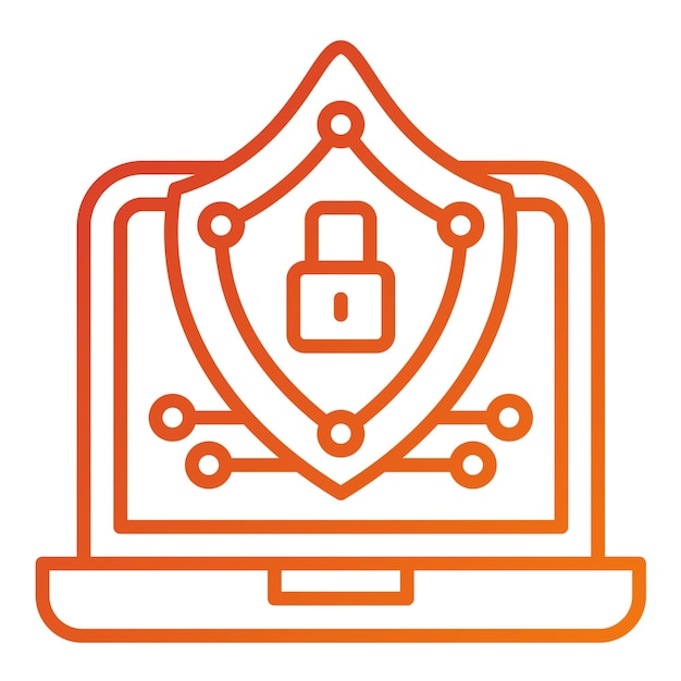 Vectorontwerp Cyber Privacy Icon Style