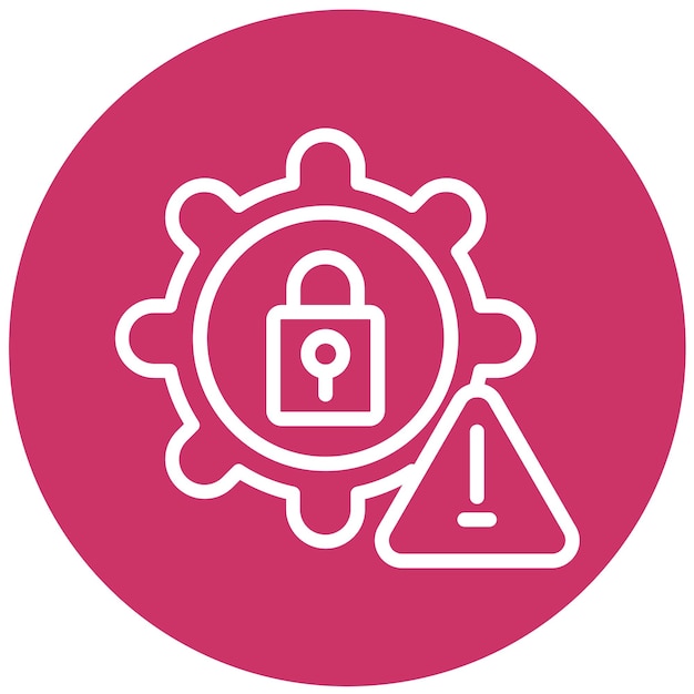 Vector vectorontwerp cyber risk management icon style