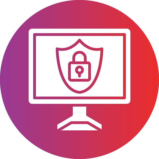 Vectorontwerp Cyber Security Icon Stijl