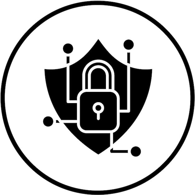 Vectorontwerp Cyber Security Icon Stijl