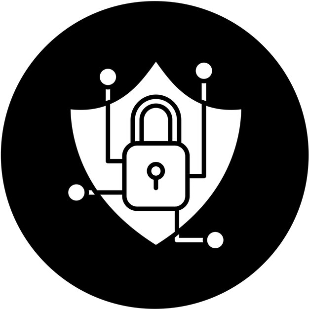Vectorontwerp Cyber Security Icon Stijl