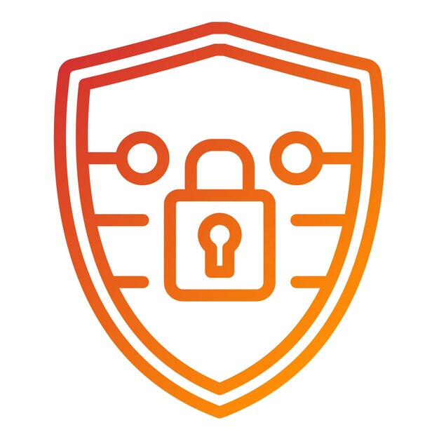 Vectorontwerp Cyber Shield Icon Style