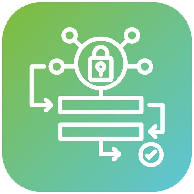 Vectorontwerp Cyberprocedures Icon Style