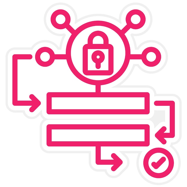 Vectorontwerp Cyberprocedures Icon Style