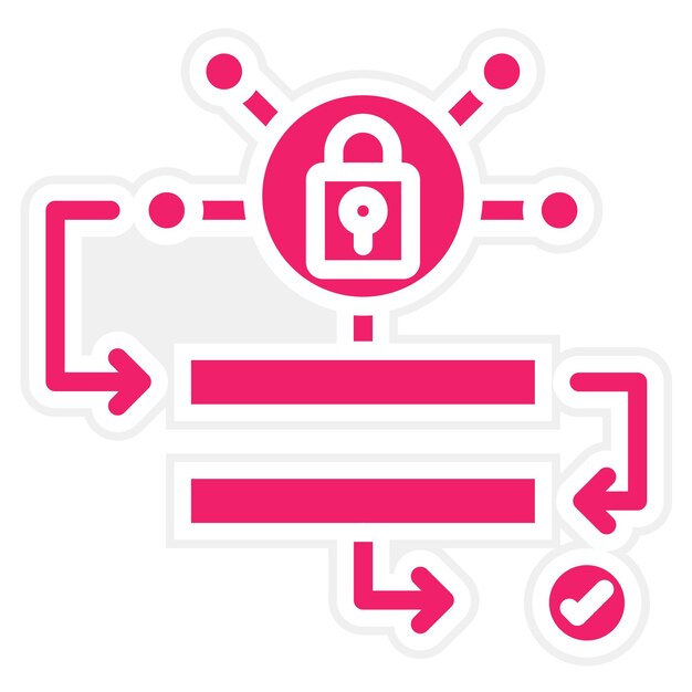 Vectorontwerp Cyberprocedures Icon Style