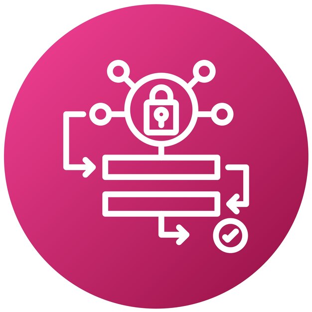 Vectorontwerp Cyberprocedures Icon Style