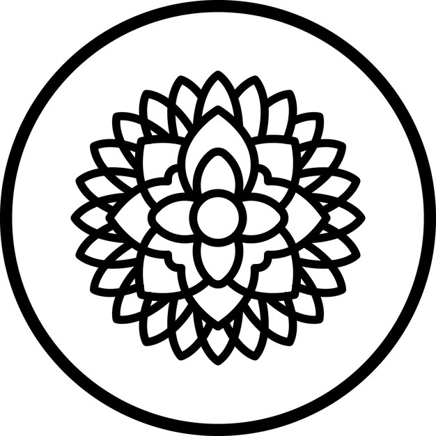 Vectorontwerp Dahlia Icon Style