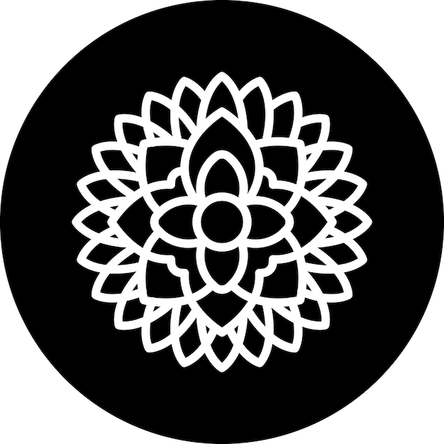 Vectorontwerp Dahlia Icon Style