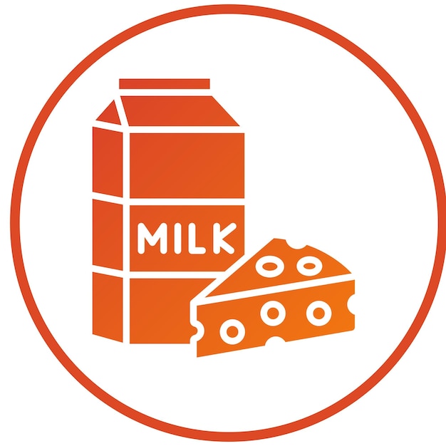 Vectorontwerp Dairy Item Icon Style