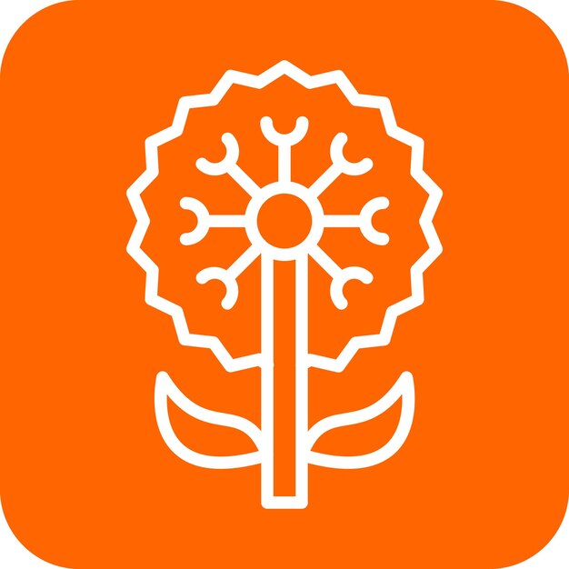 Vectorontwerp Dandelion Icon Style