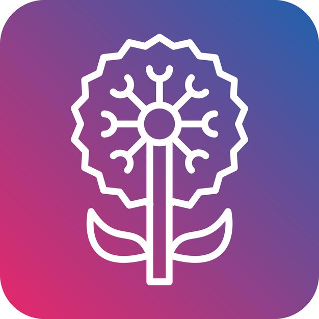 Vectorontwerp Dandelion Icon Style