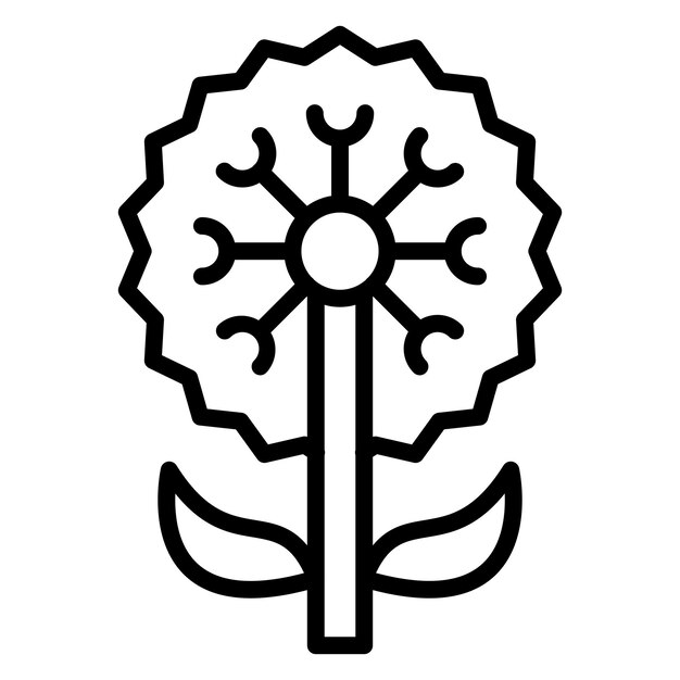 Vectorontwerp Dandelion Icon Style