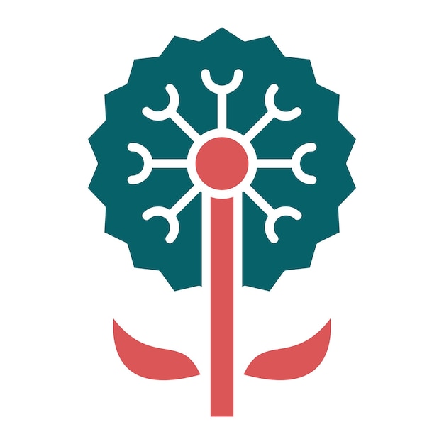 Vectorontwerp Dandelion Icon Style