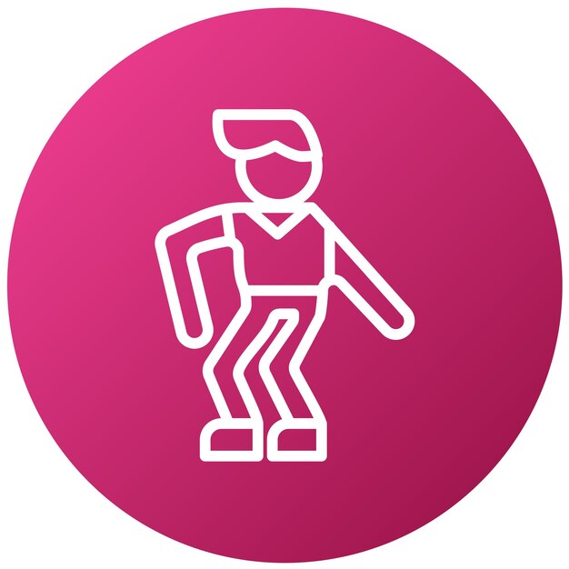 Vectorontwerp Danser Icon Style