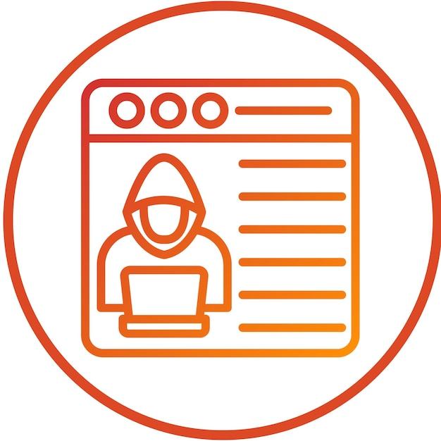 Vectorontwerp Dark Web Guard Icon Stijl