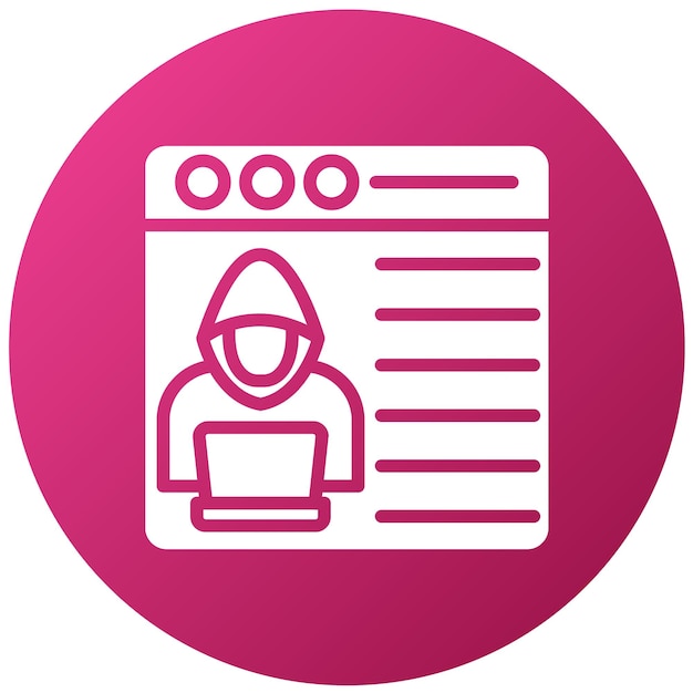 Vectorontwerp Dark Web Guard Icon Stijl