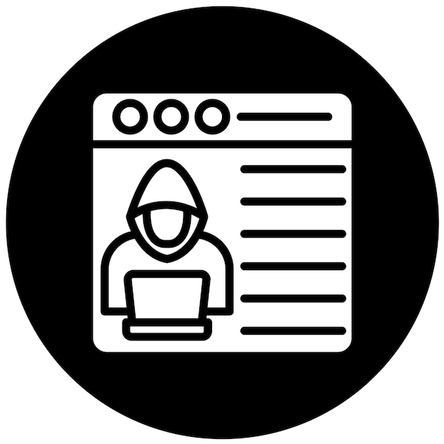Vectorontwerp Dark Web Guard Icon Stijl