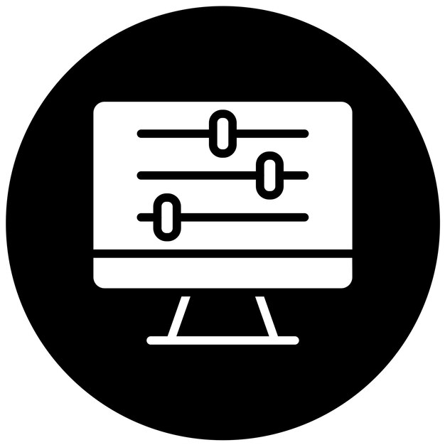 Vectorontwerp Dashboard Instellingen Icon Stijl