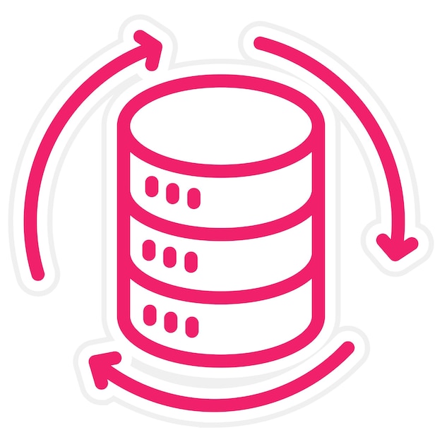 Vectorontwerp Data Backup Icon Stijl