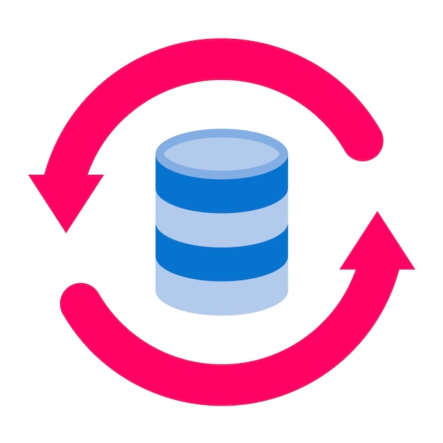 Vectorontwerp Data Backup Icon Stijl