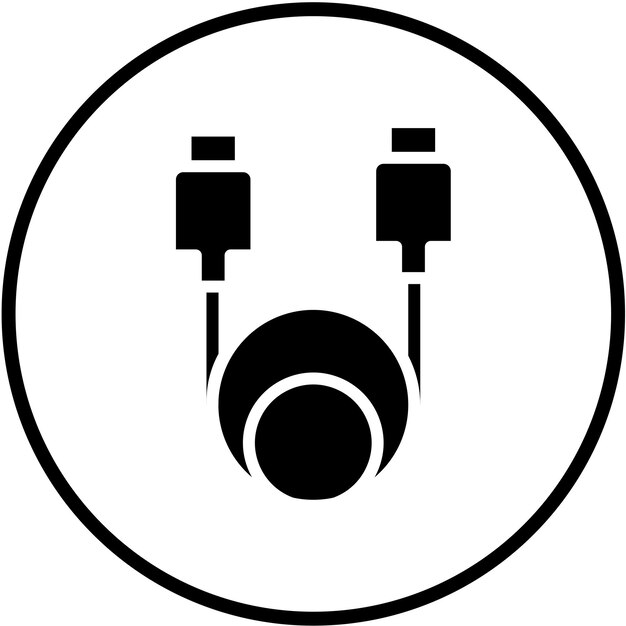 Vectorontwerp Data Cable Icon Style