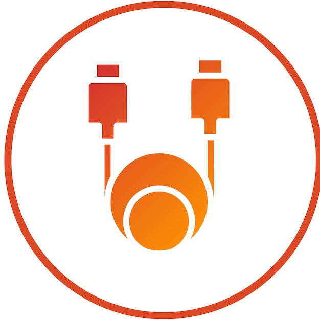 Vectorontwerp Data Cable Icon Style