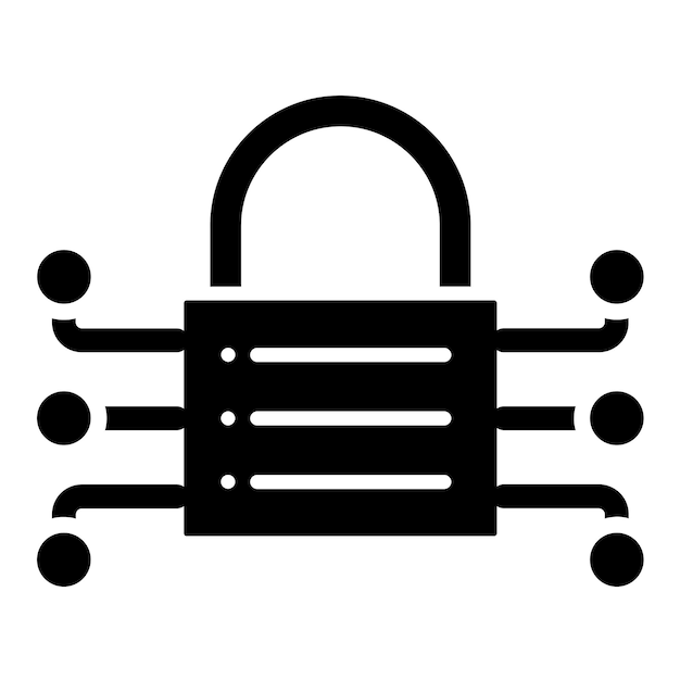 Vectorontwerp data encryption icon style