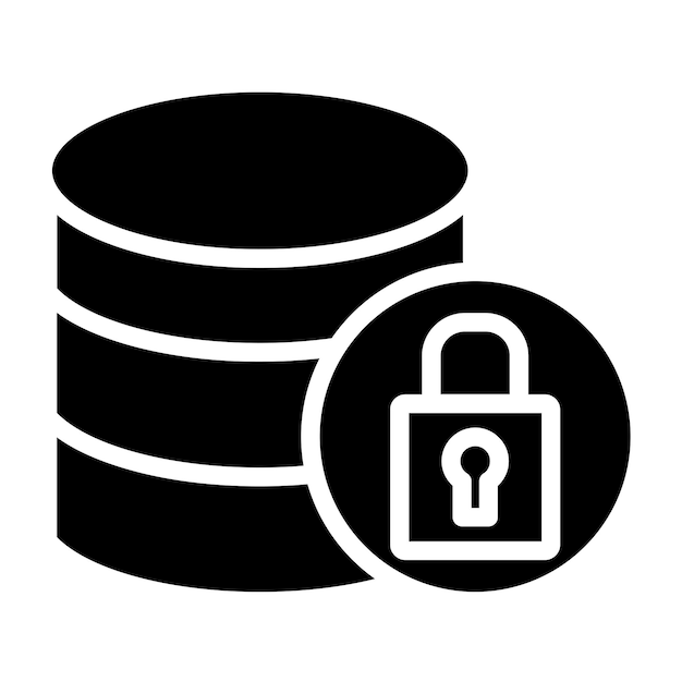 Vectorontwerp Data Lockdown Icon Stijl