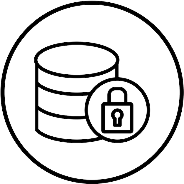 Vectorontwerp Data Lockdown Icon Stijl